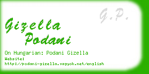 gizella podani business card